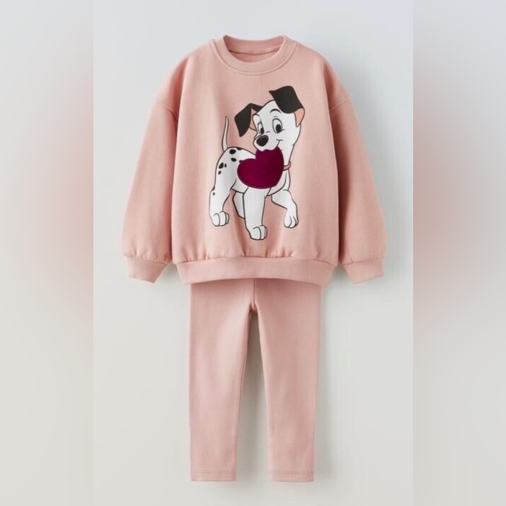 ZARA Kids | Disney 101 Dalmatians Crewneck Swearshirt and Leggings Set